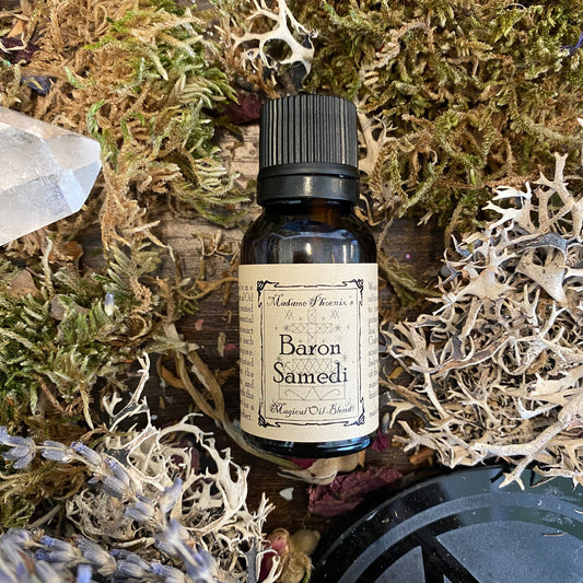 Huile Rituelle Magique pour Offrande au Cimetière de Baron Samedi