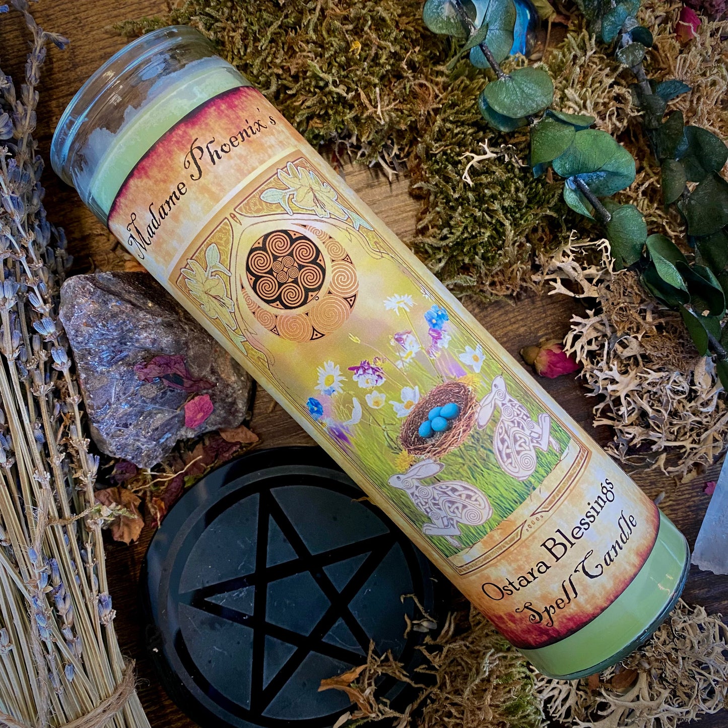 Ostara Spring Blessing Candle