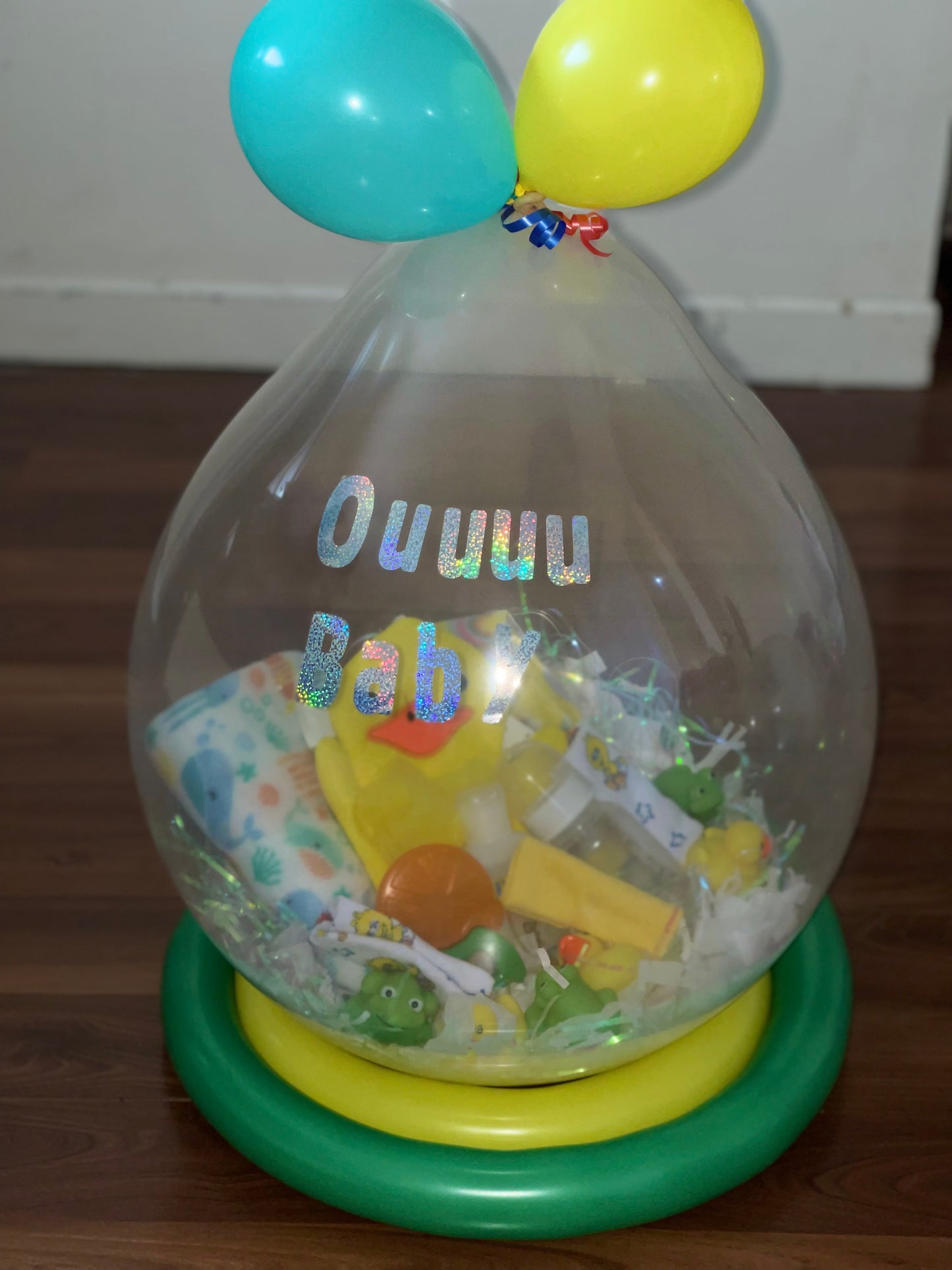 Custom Stuffed Balloons - Personalized Vinyl Writing & Bow