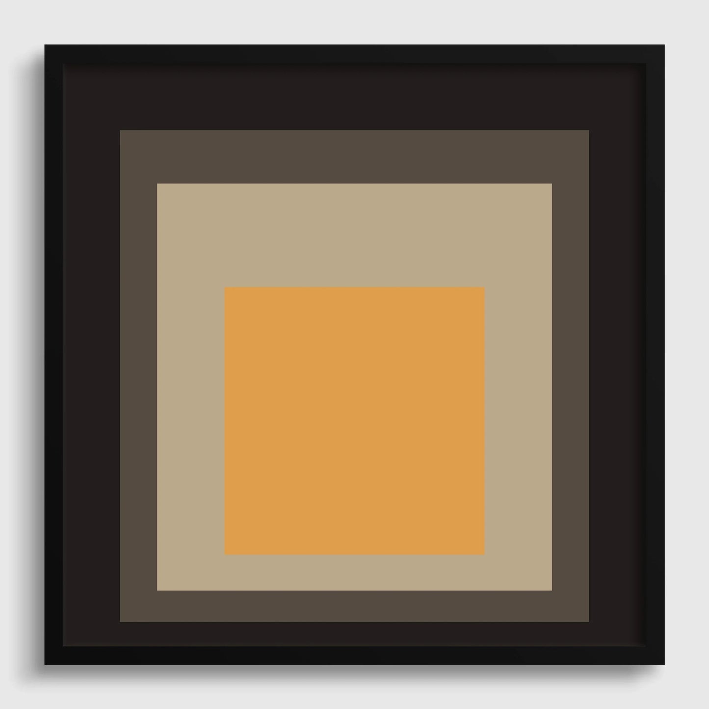 Inspired by Josef Albers - Thousand-Year Egg - 'Homage to the Square' Giclee Print: Mid-Century Modern Art