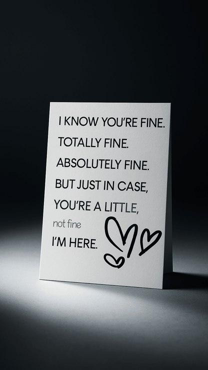 I Know You’re Fine Card