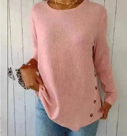 Casual Summer Irregular Sunken Top Button tunic top Women