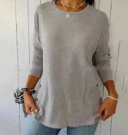 Casual Summer Irregular Sunken Top Button tunic top Women