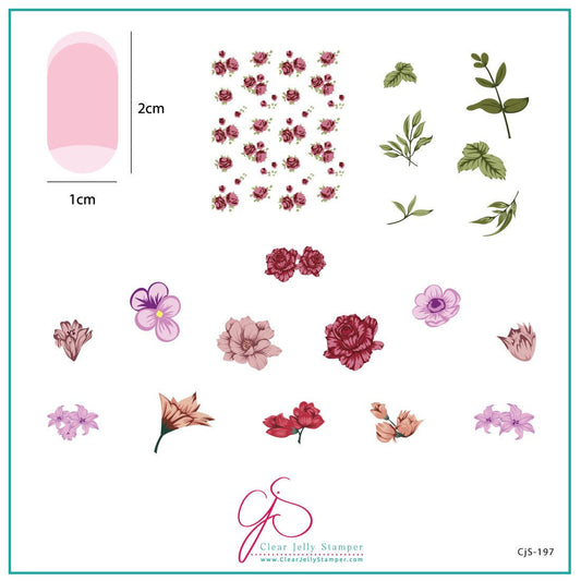 Tampon transparent - Petites fleurs