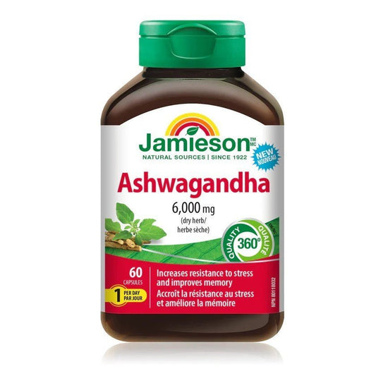 Ashwagandha - Resist stress & Improve Memory 6000mg (60 Capsules)