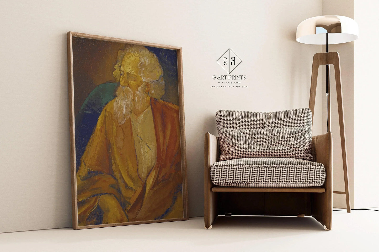 Jamini Roy - Rabindranath Tagore | Bengali Art (available handframed or unframed)