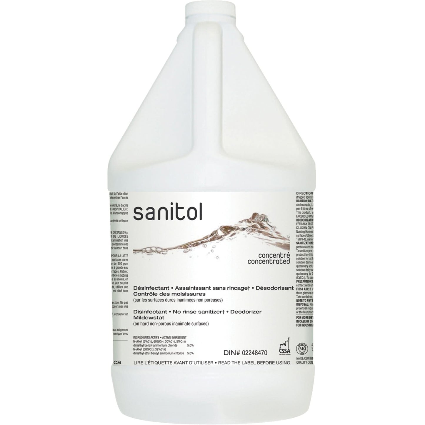 Sanitol Super Concentrated Sanitizer & Deodorizer, 4 L, Jug