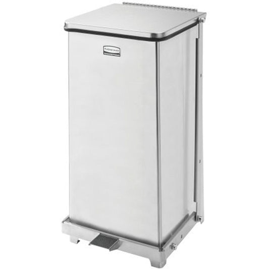 Defenders® Square Step Can with Liner, Stainless Steel, 6.5 US gal. Capacity