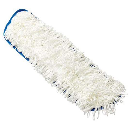 Flow™ Flat Mop, Hook and Loop/Slip On Style, Nylon, 18"/18-1/2" L x 5"/5-1/2" W