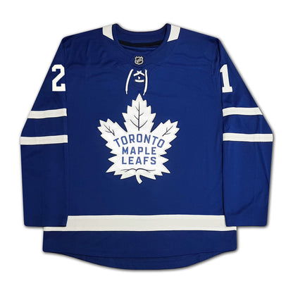 BOBBY BAUN AUTOGRAPHED BLUE TORONTO MAPLE LEAFS JERSEY