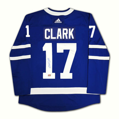 WENDEL CLARK SIGNED ADIDAS BLUE TORONTO MAPLE LEAFS JERSEY