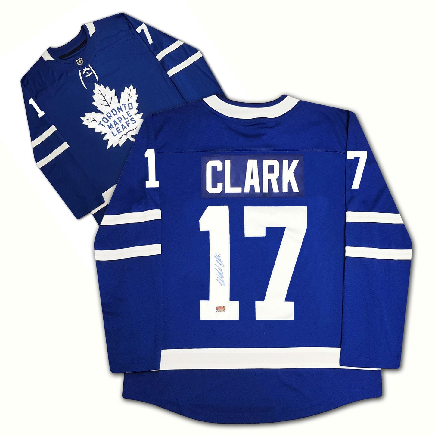 WENDEL CLARK AUTOGRAPHED BLUE TORONTO MAPLE LEAFS JERSEY