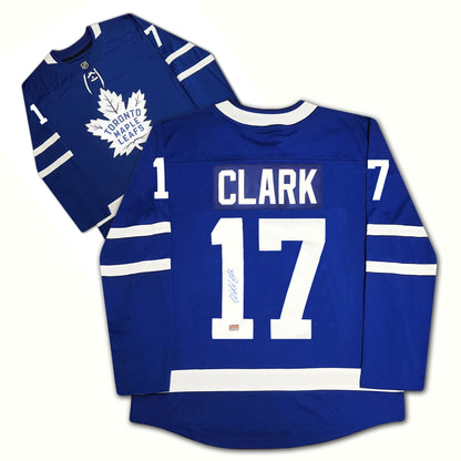 WENDEL CLARK AUTOGRAPHED BLUE TORONTO MAPLE LEAFS JERSEY