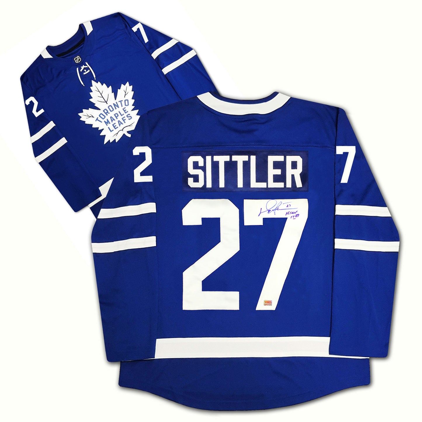 DARRYL SITTLER AUTOGRAPHED BLUE TORONTO MAPLE LEAFS JERSEY