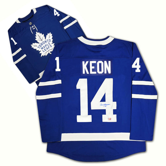 DAVE KEON AUTOGRAPHED BLUE TORONTO MAPLE LEAFS JERSEY