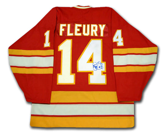 THEOREN FLEURY AUTOGRAPHED CALGARY FLAMES JERSEY