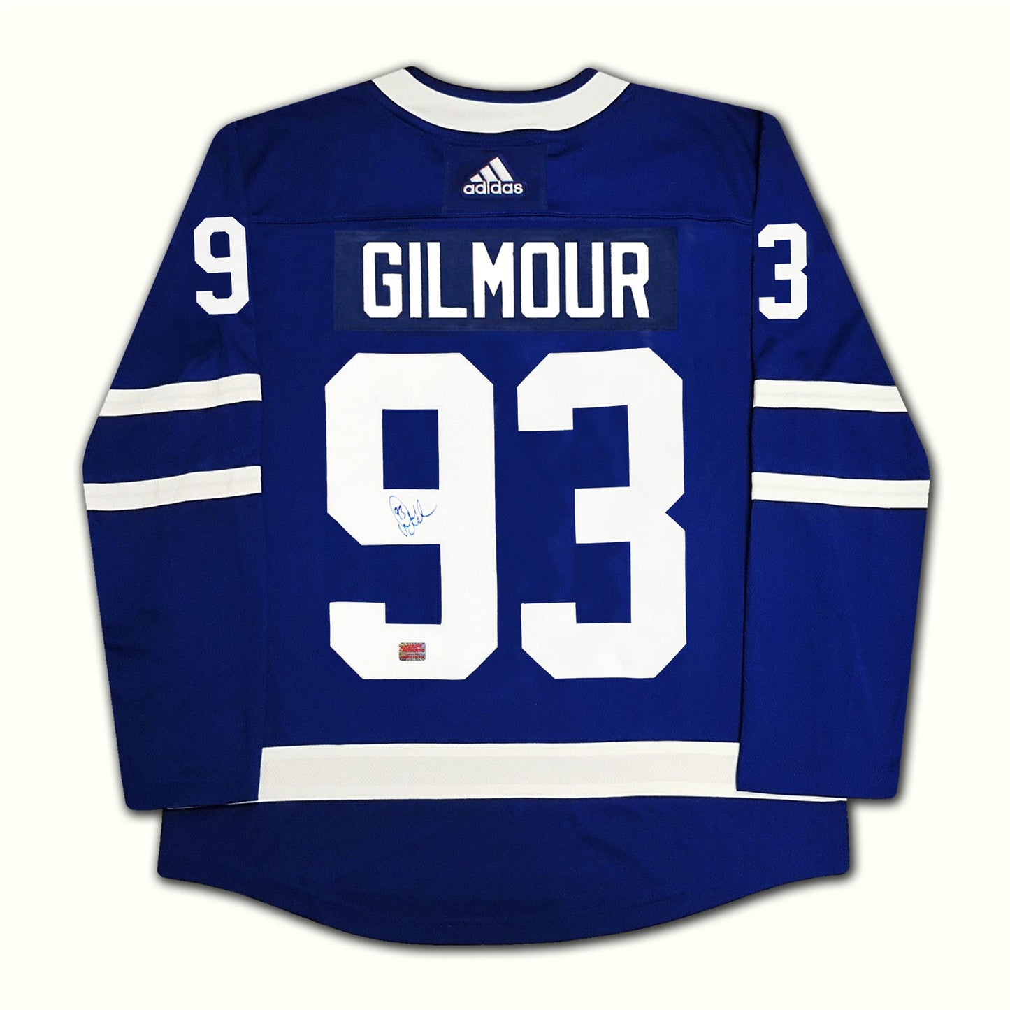 DOUG GILMOUR SIGNED ADIDAS BLUE TORONTO MAPLE LEAFS JERSEY