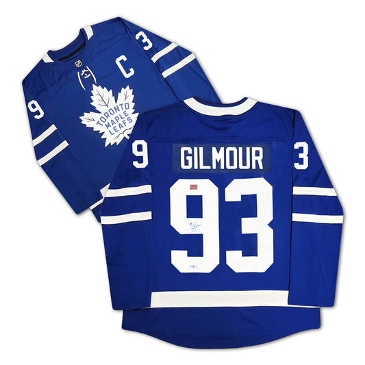 DOUG GILMOUR SIGNED FANATICS BLUE TORONTO MAPLE LEAFS JERSEY