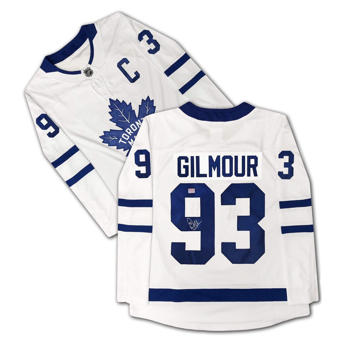 DOUG GILMOUR SIGNED FANATICS WHITE TORONTO MAPLE LEAF JERSEY