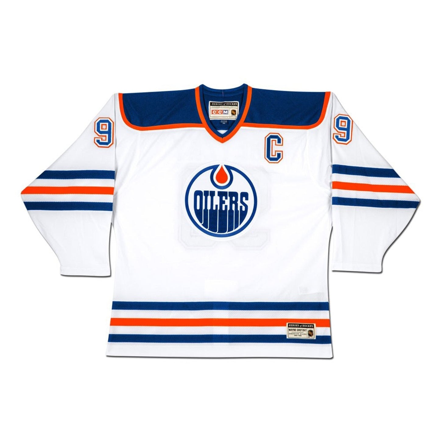 MAILLOT DE CARRIÈRE BLANC DE WAYNE GRETZKY (TAILLE L OU XL) – AUTOGRAPHÉ – AUTHENTIFIÉ PAR UPPER DECK – ÉDITION LIMITÉE À /99 – OBJET DE COLLECTION DE LA LÉGENDE DU HOCKEY DES EDMONTON OILERS