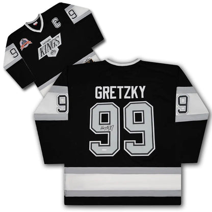 WAYNE GRETZKY SIGNED THROWBACK JERSEY MITCHELL & NESS '92-93 - L.A. KINGS - UDA