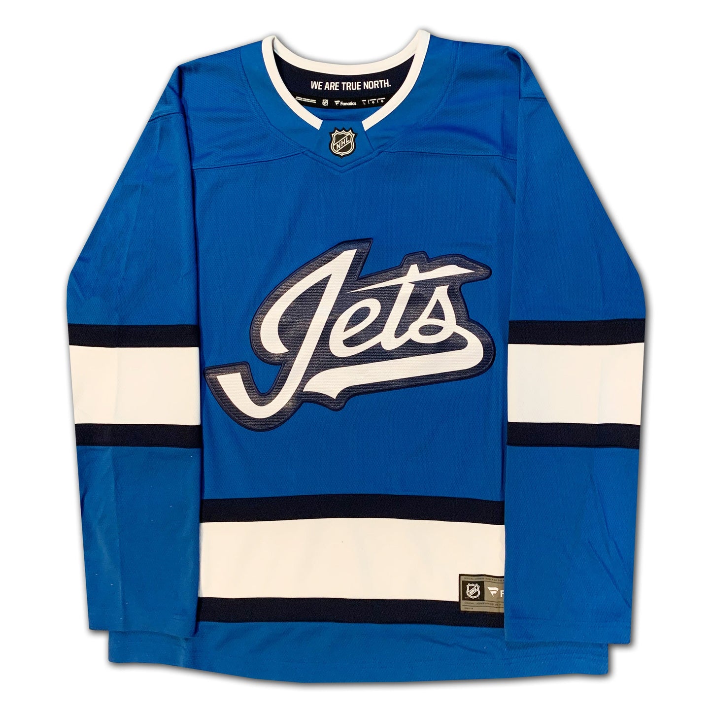 BOBBY HULL AUTOGRAPHED BLUE WINNIPEG JETS ALTERNATE JERSEY