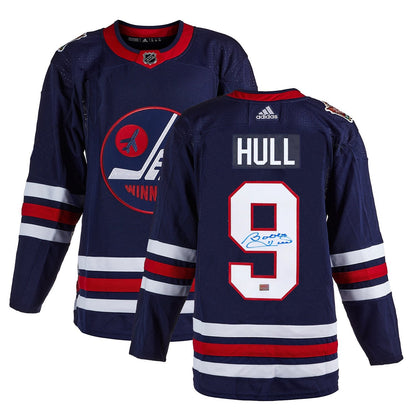 BOBBY HULL AUTOGRAPHED WINNIPEG JETS HERITAGE CLASSIC JERSEY