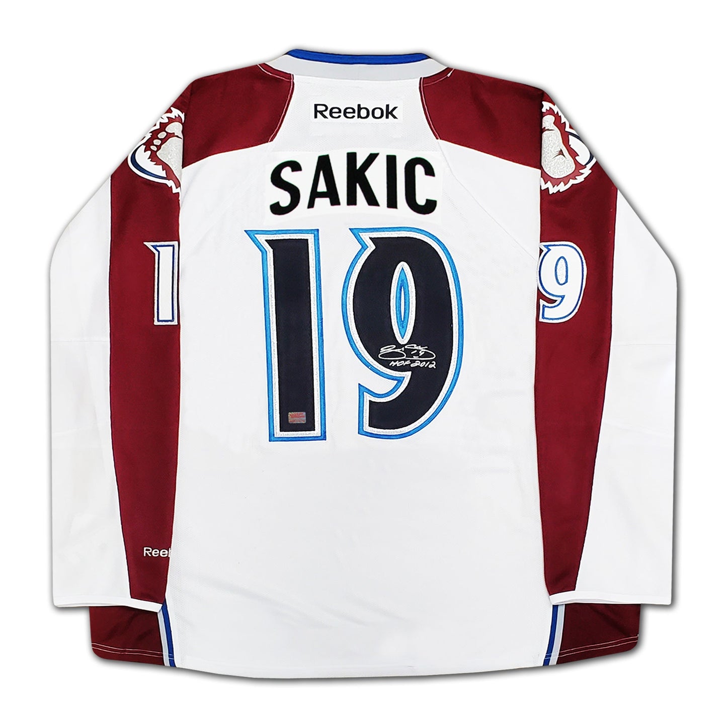 JOE SAKIC AUTOGRAPHED JERSEY COLORADO AVALANCE - WHITE