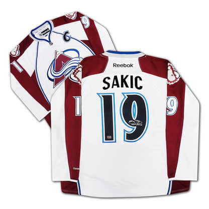 JOE SAKIC AUTOGRAPHED JERSEY COLORADO AVALANCE - WHITE