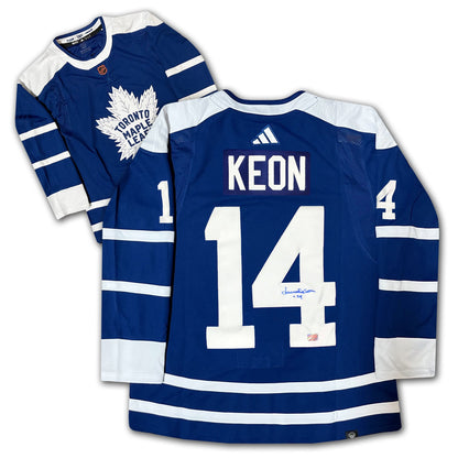 DAVE KEON SIGNED MAPLE LEAFS REVERSE RETRO JERSEY