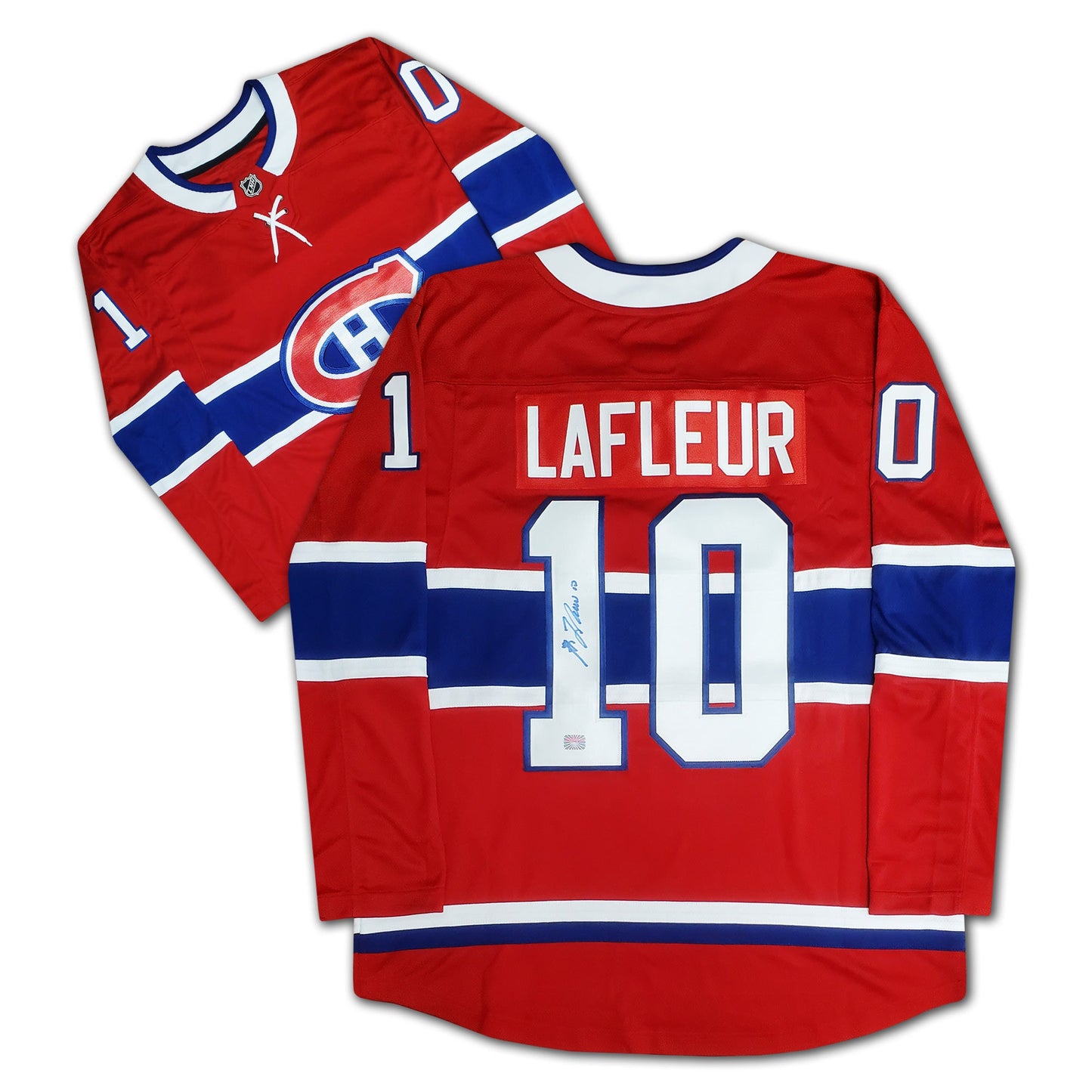 GUY LAFLEUR AUTOGRAPHED RED MONTREAL CANADIENS JERSEY