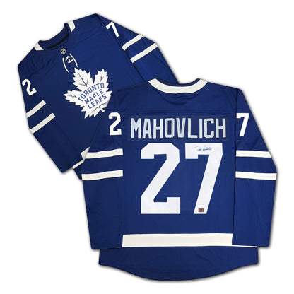 Frank Mahovlich Autographed Toronto Maple Leafs Blue Jersey