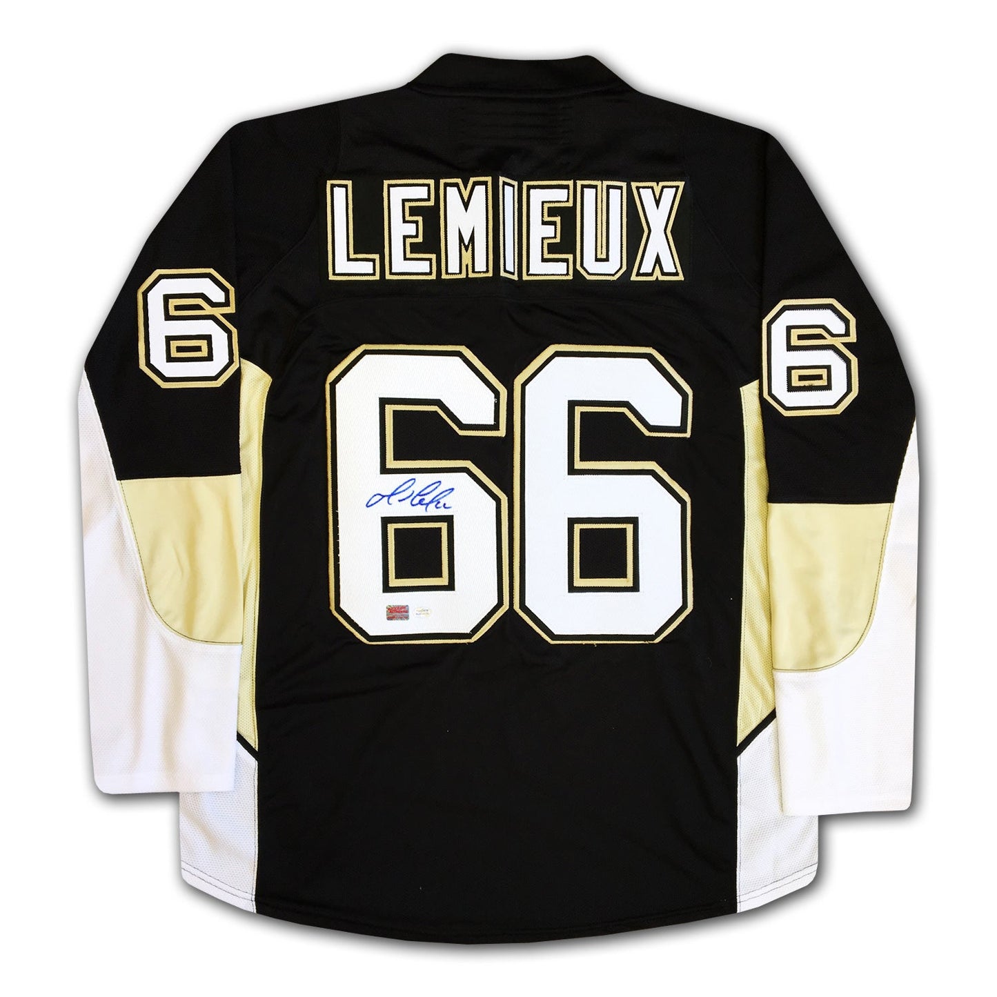MARIO LEMIEUX AUTOGRAPHED PITTSBURGH PENGUINS BLACK JERSEY