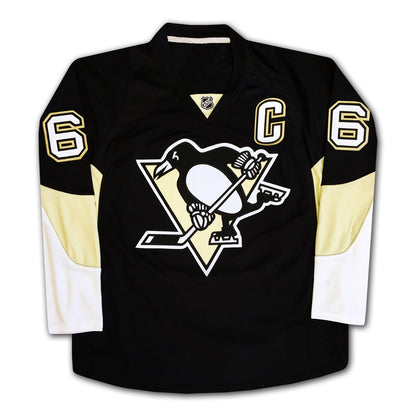 MARIO LEMIEUX AUTOGRAPHED PITTSBURGH PENGUINS BLACK JERSEY