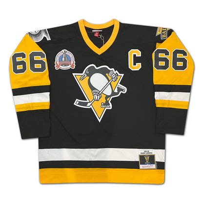 MARIO LEMIEUX SIGNED MITCHELL & NESS JERSEY - PITTSBURGH PENGUINS