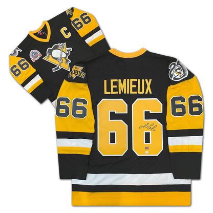 MARIO LEMIEUX SIGNED MITCHELL & NESS JERSEY - PITTSBURGH PENGUINS