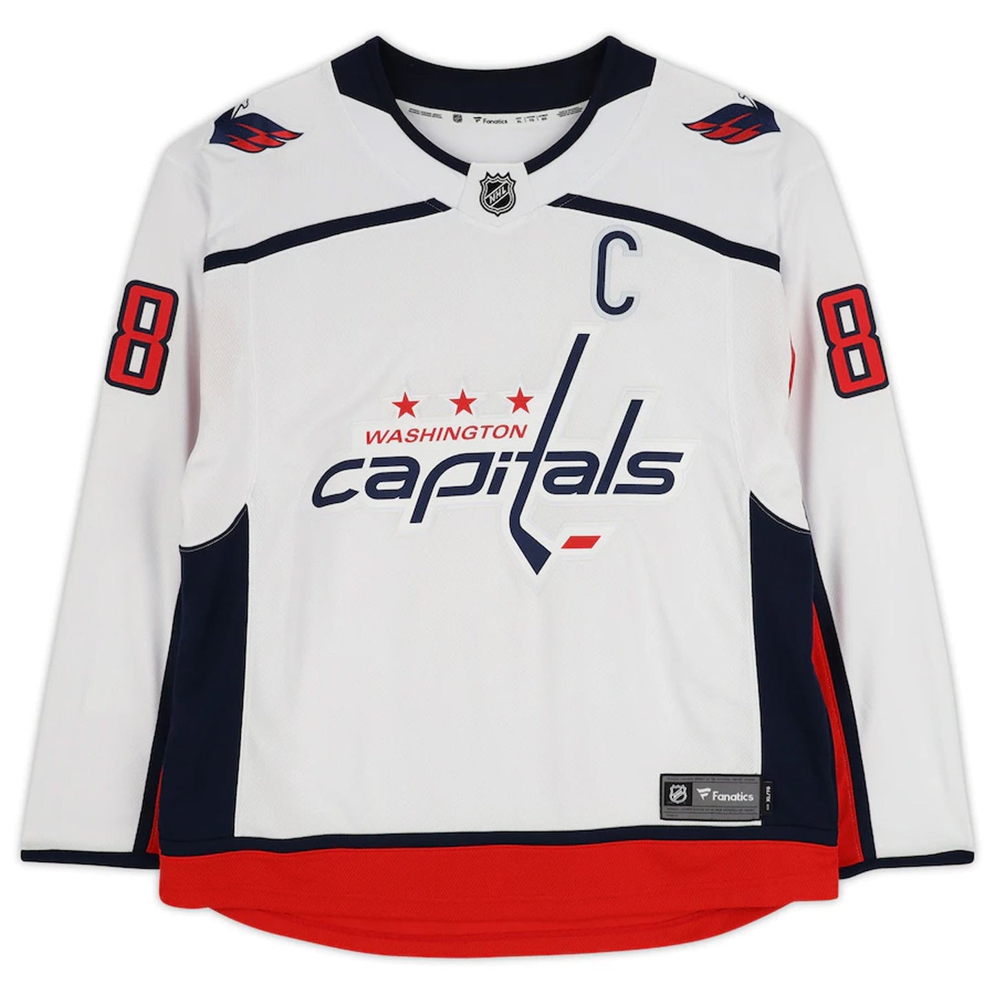 OVECHKIN SIGNED CAPITALS WHITE JERSEY GOAL RECORD LTD ED /8