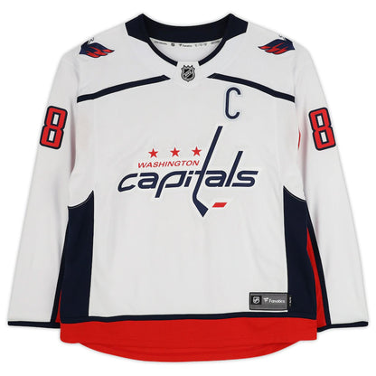 OVECHKIN SIGNED CAPITALS WHITE JERSEY GOAL RECORD LTD ED /8