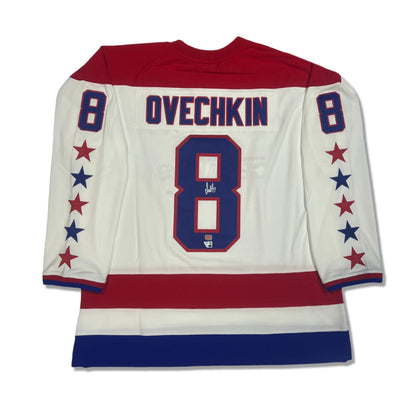 MAILLOT ALTERNATIF DES WASHINGTON CAPITALS 2012 AUTOGRAPHIÉ PAR ALEXANDER OVECHKIN – OBJET DE COLLECTION SOUVENIR DE HOCKEY DE LA LNH (TAILLE L OU XL)