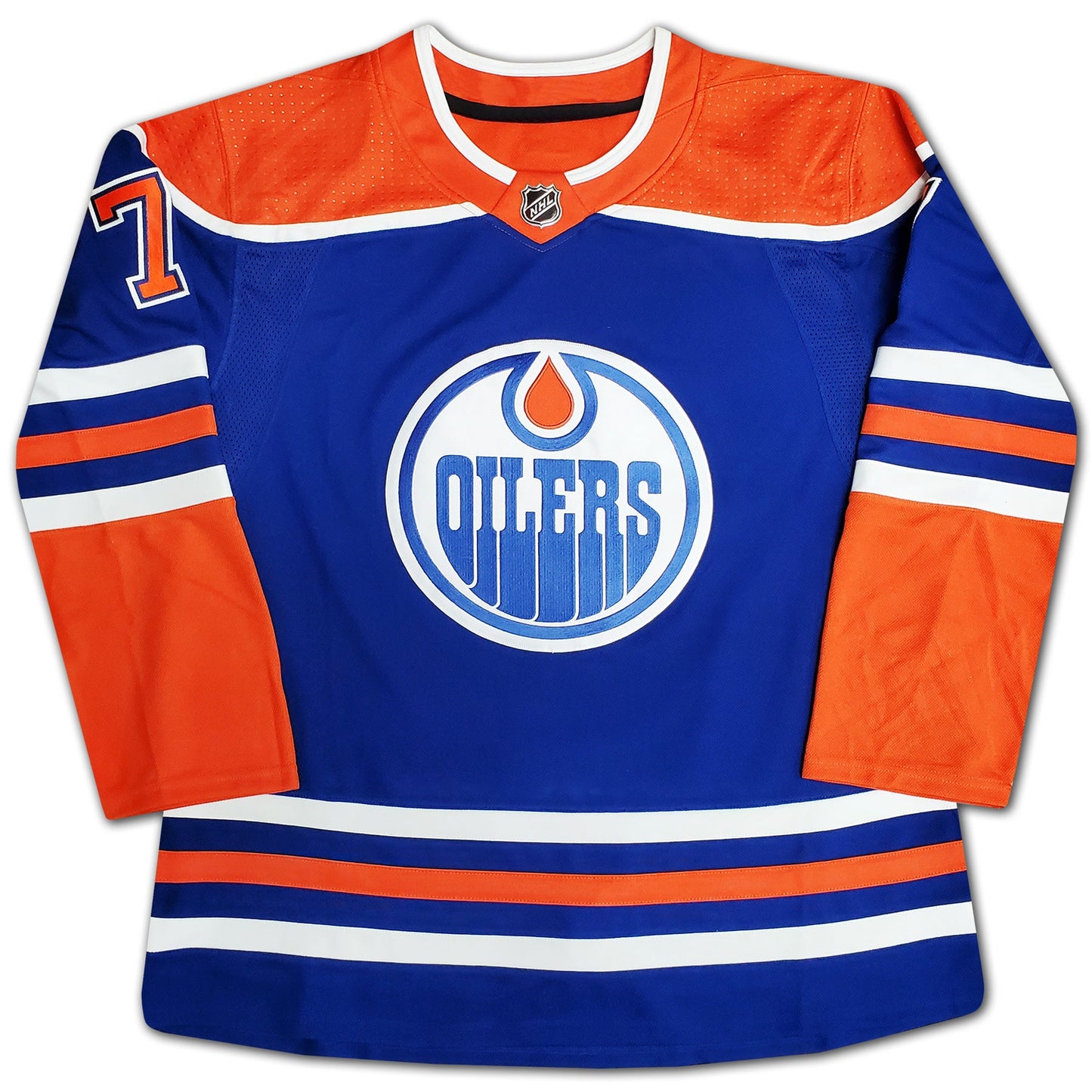 PAUL COFFEY AUTOGRAPHED BLUE EDMONTON OILERS JERSEY