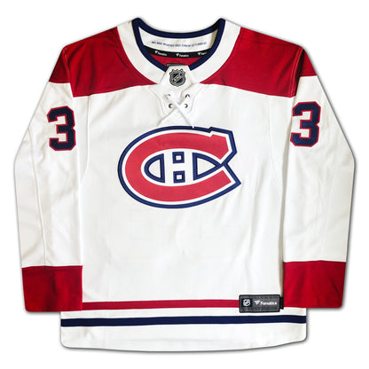 PATRICK ROY AUTOGRAPHED WHITE MONTREAL CANADIENS JERSEY