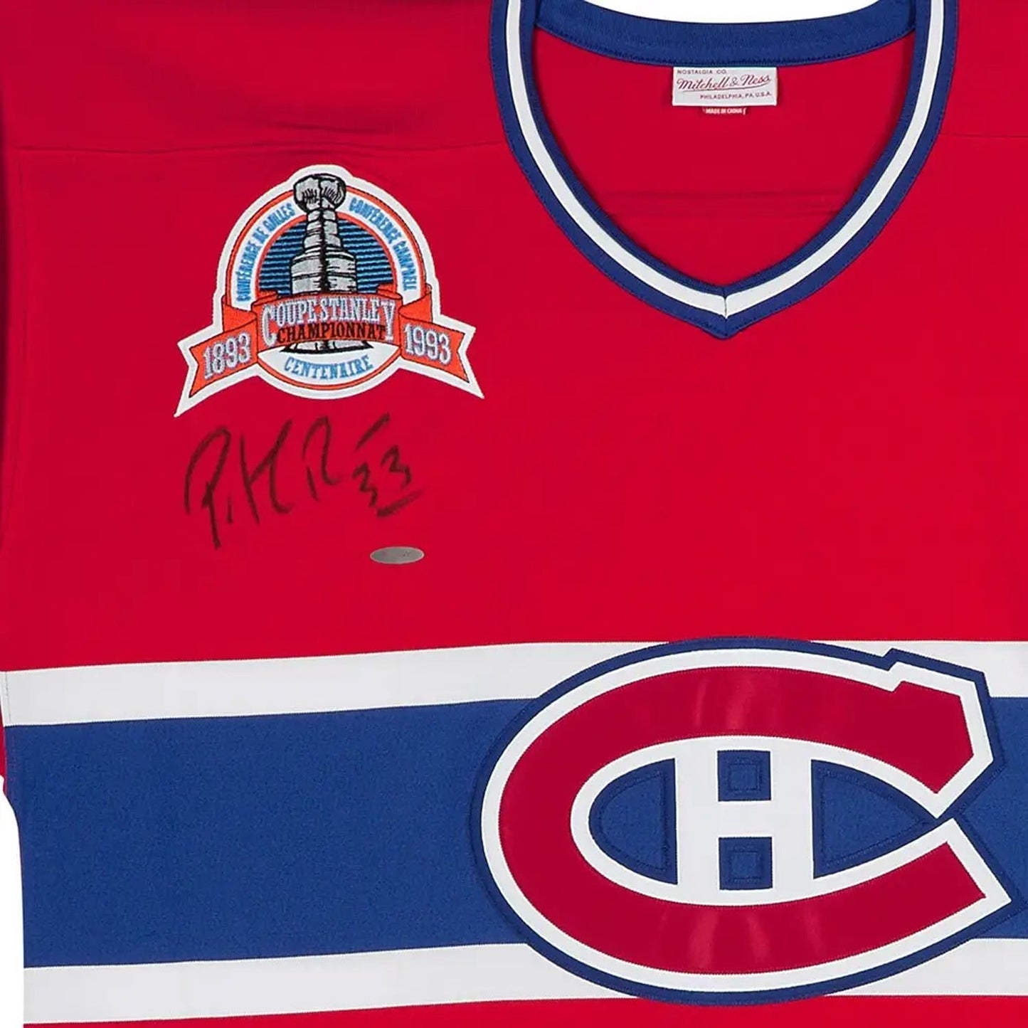 PATRICK ROY SIGNED MONTREAL CANADIENS MITCHELL & NESS JERSEY
