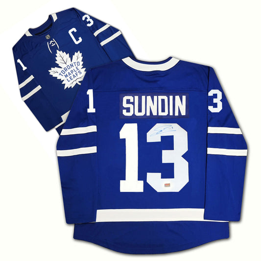 MATS SUNDIN AUTOGRAPHED BLUE TORONTO MAPLE LEAFS JERSEY
