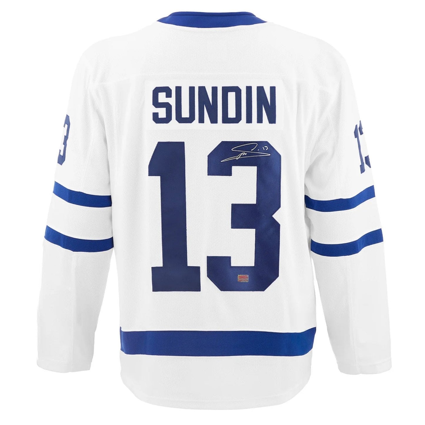 MATS SUNDIN AUTOGRAPHED WHITE TORONTO MAPLE LEAFS JERSEY