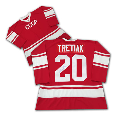 VLADISLAV TRETIAK AUTOGRAPHED RED CCCP JERSEY