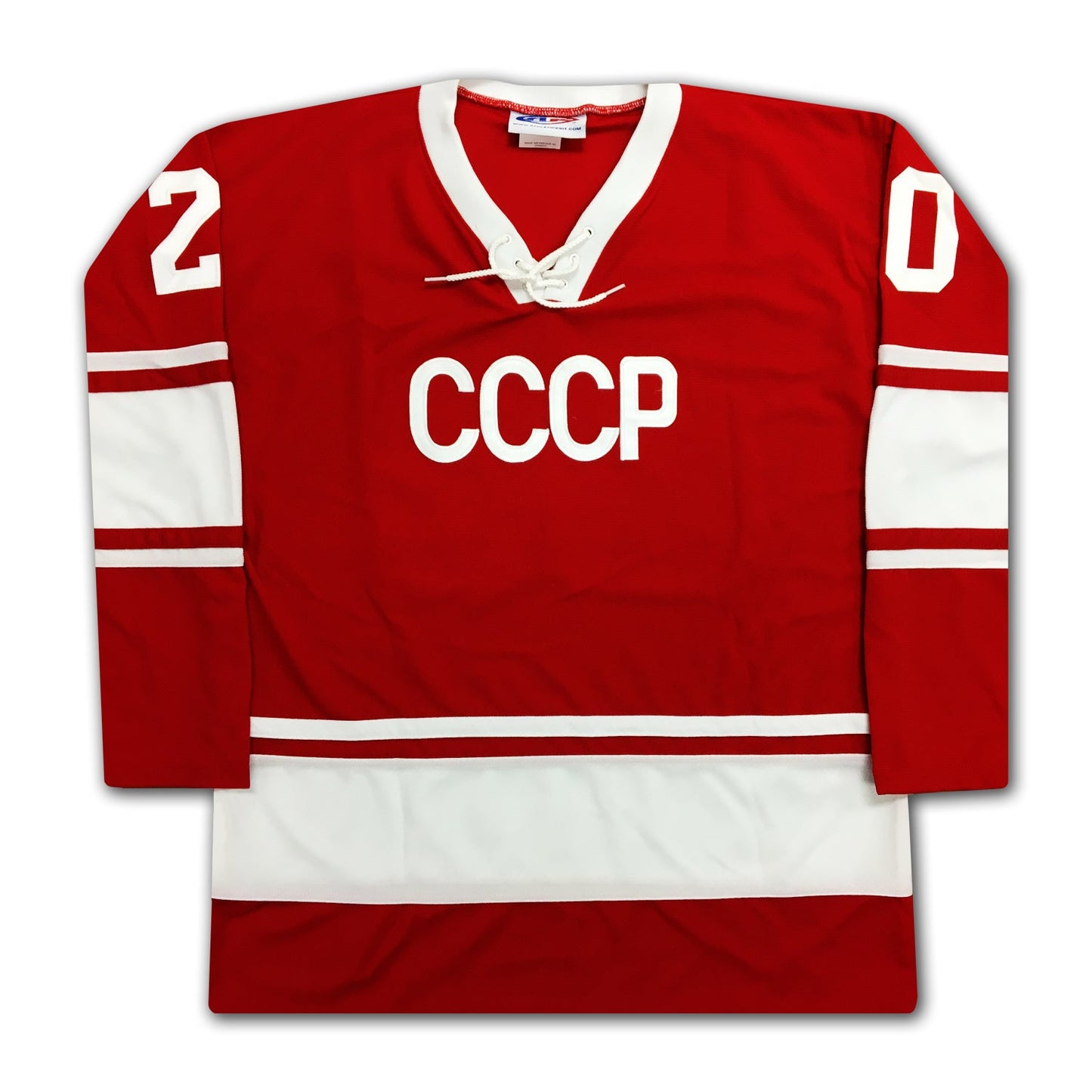 VLADISLAV TRETIAK RUSSIAN AUTOGRAPHED RED CCCP JERSEY