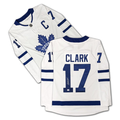 WENDEL CLARK AUTOGRAPHED WHITE TORONTO MAPLE LEAFS JERSEY