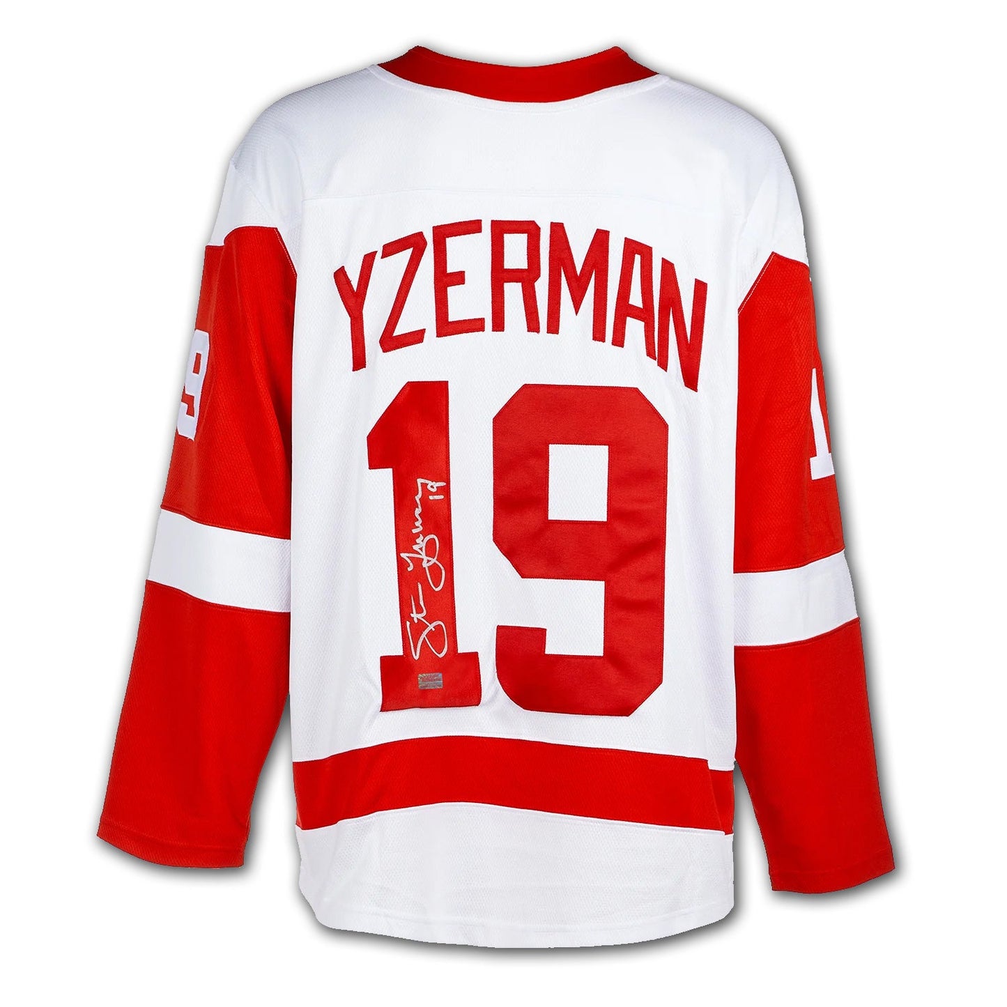 STEVE YZERMAN AUTOGRAPHED WHITE DETROIT RED WINGS JERSEY
