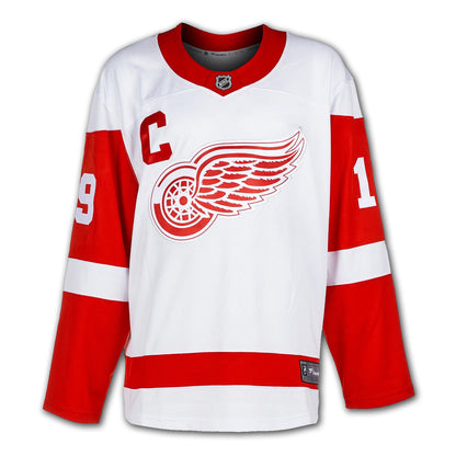 STEVE YZERMAN AUTOGRAPHED WHITE DETROIT RED WINGS JERSEY