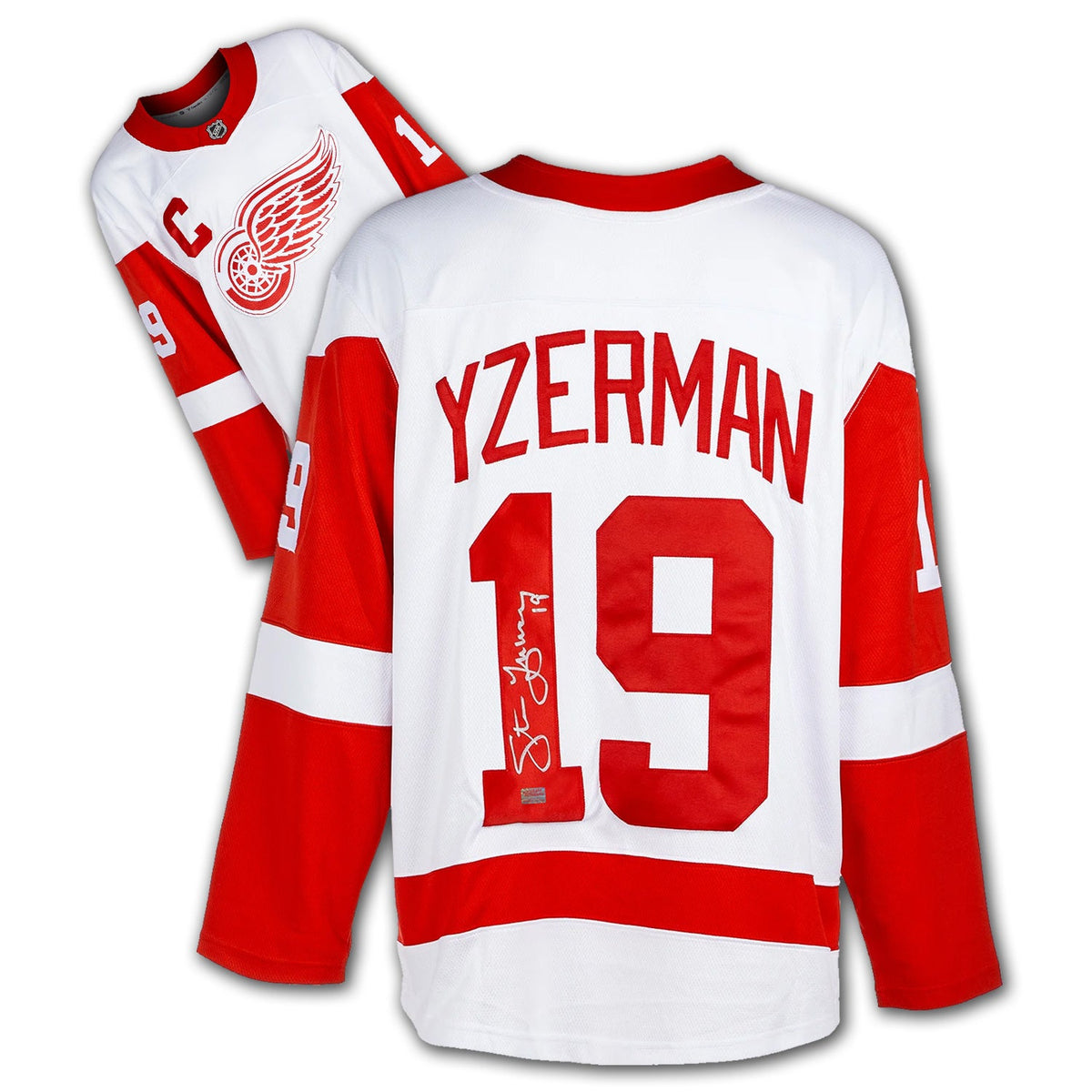 Steve Yzerman Autographed Detroit Red Wings White Jersey